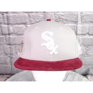 New Era White Sox 95 Years Corduroy Visor Fitted Cooperstown Collection Sz 7 7/8